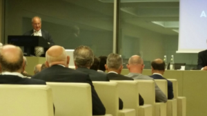 Pierluigi Piselli durante il suo intervento all'Assemblea Generale dell'Ance