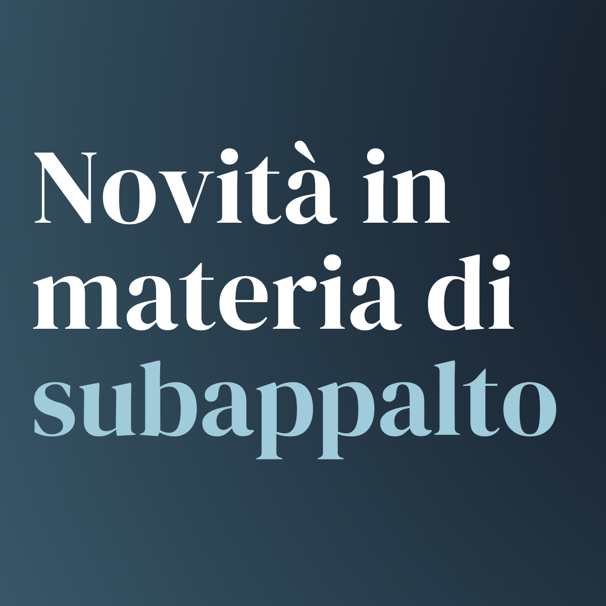 Subappalto