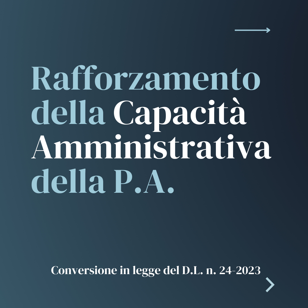 Rafforzamento della capacità amministrativo della PA