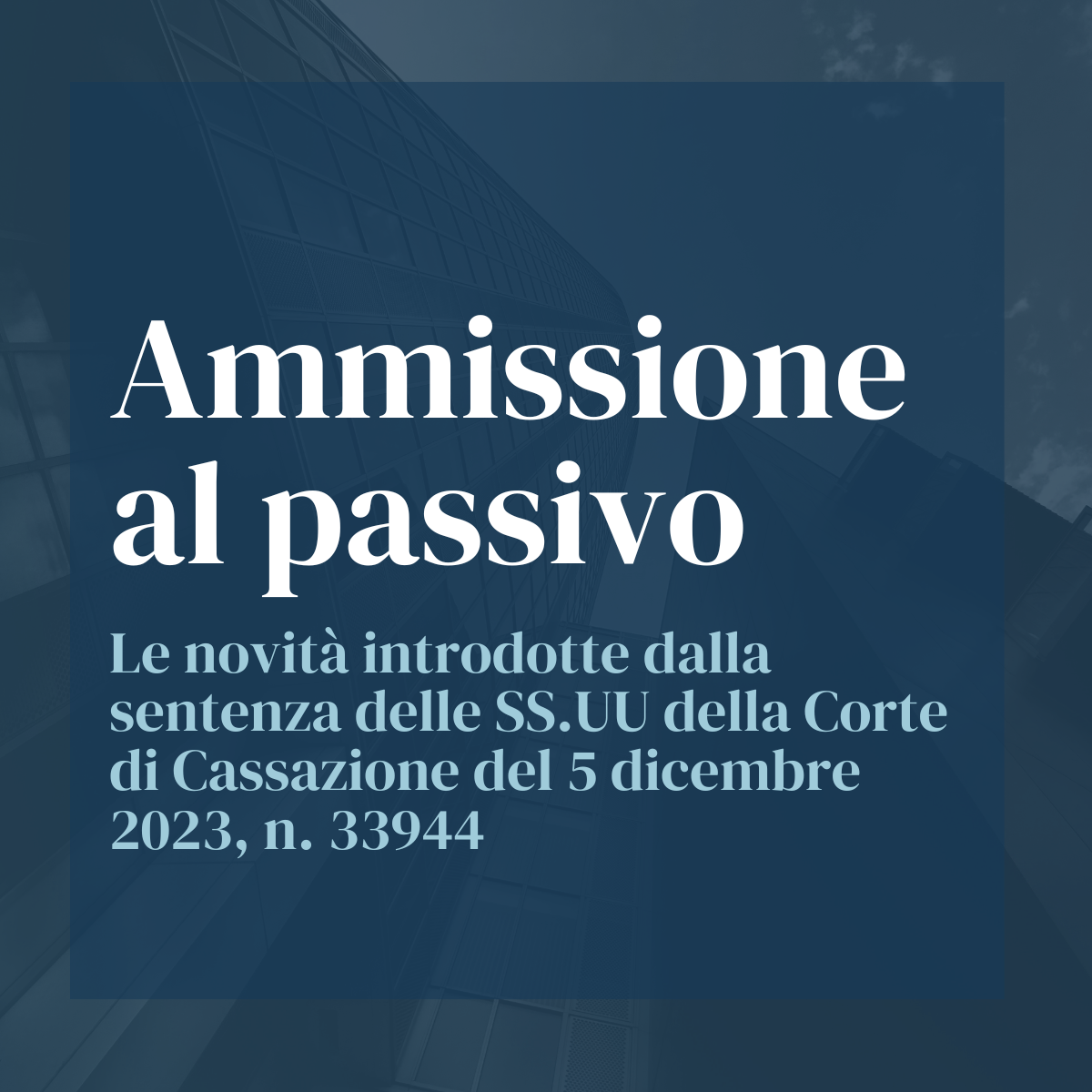 Ammissione al Passivo